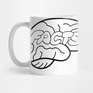 Your Brain On Facts logo (black lines) Mug